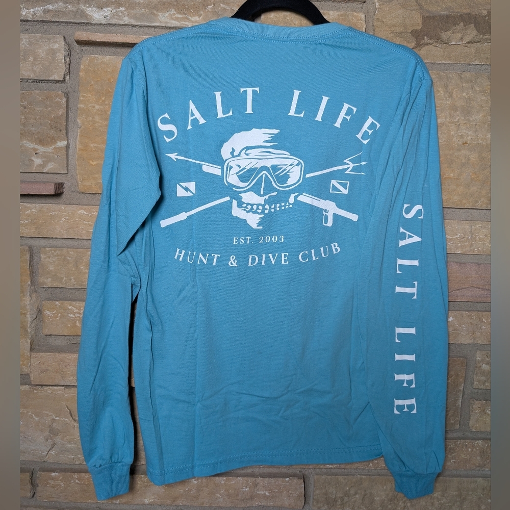Salt Life Teal Long Sleeve Men's Tee